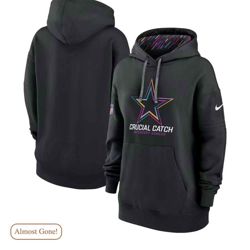 Dallas Cowboys Nike Women's 2024 NFL Crucial Catch Hoodie - Black